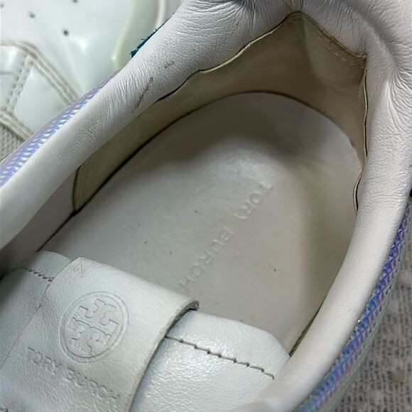 TORY BURCH Ladybug Lace Up Low Top Sneakers Shoes Women's 10.5 - Picture 11 of 12